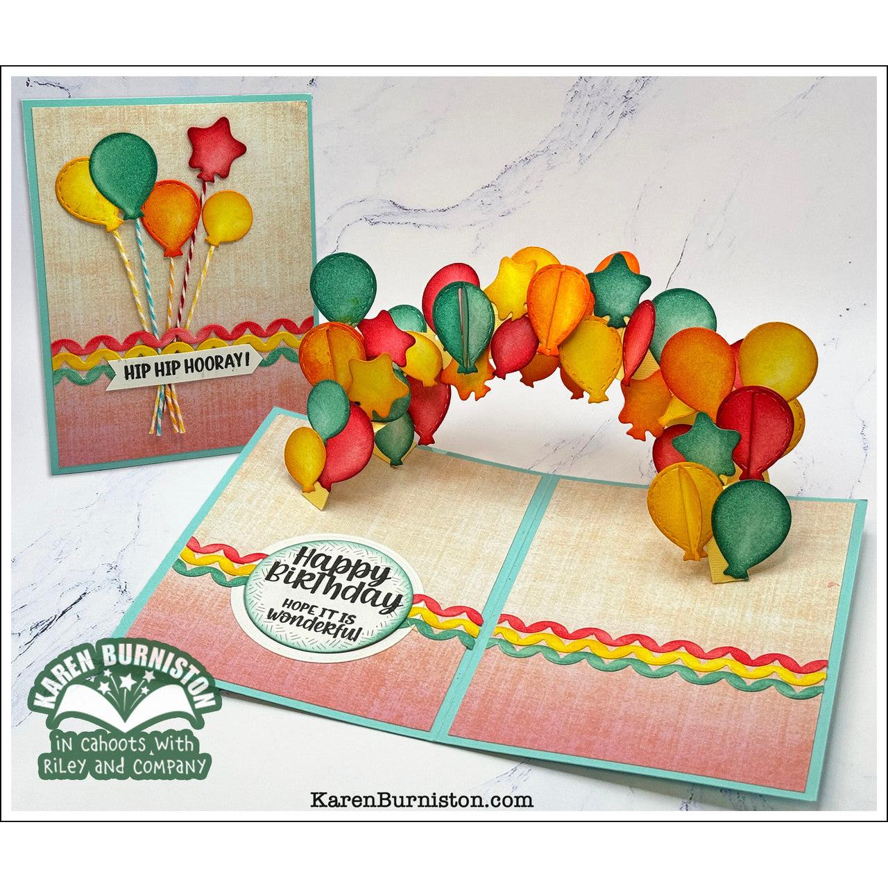Karen Burniston - Dies - Party Balloons-ScrapbookPal