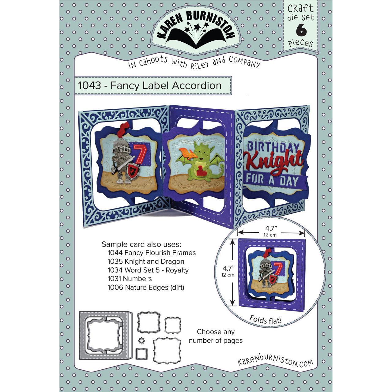 Karen Burniston - Dies - Fancy Label Accordion-ScrapbookPal