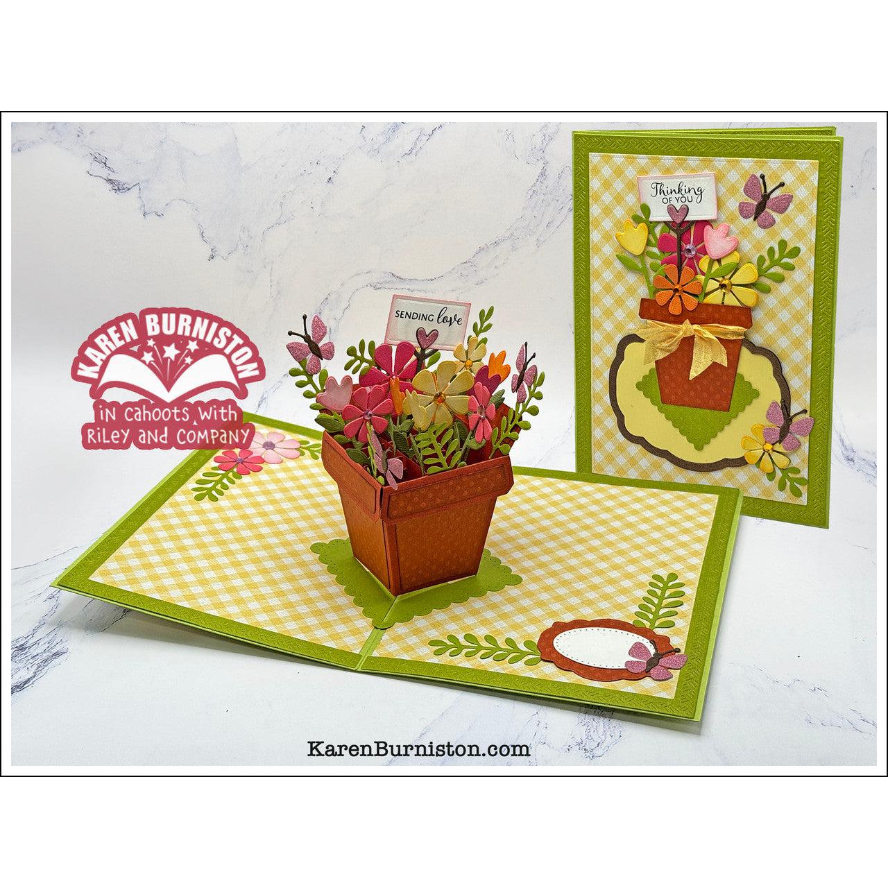 Karen Burniston - Dies - Flower Pot Add-ons-ScrapbookPal