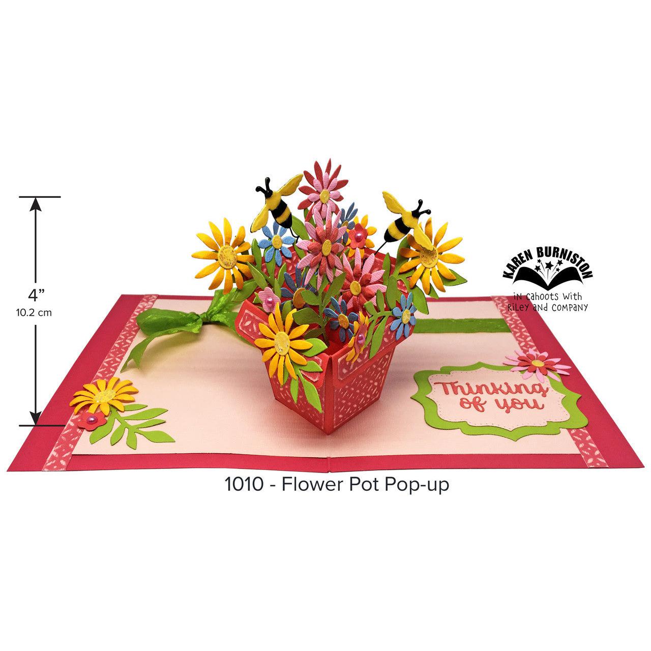 Karen Burniston - Dies - Flower Pot Pop-up-ScrapbookPal