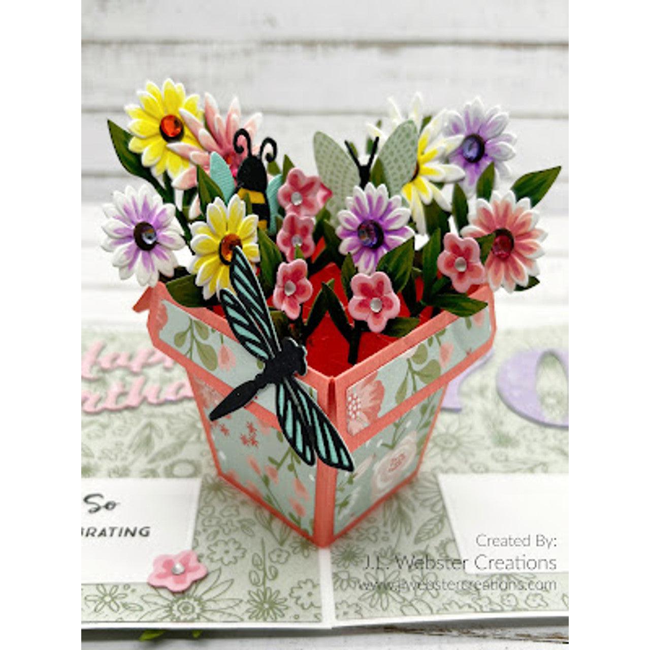 Karen Burniston - Dies - Flower Pot Pop-up-ScrapbookPal