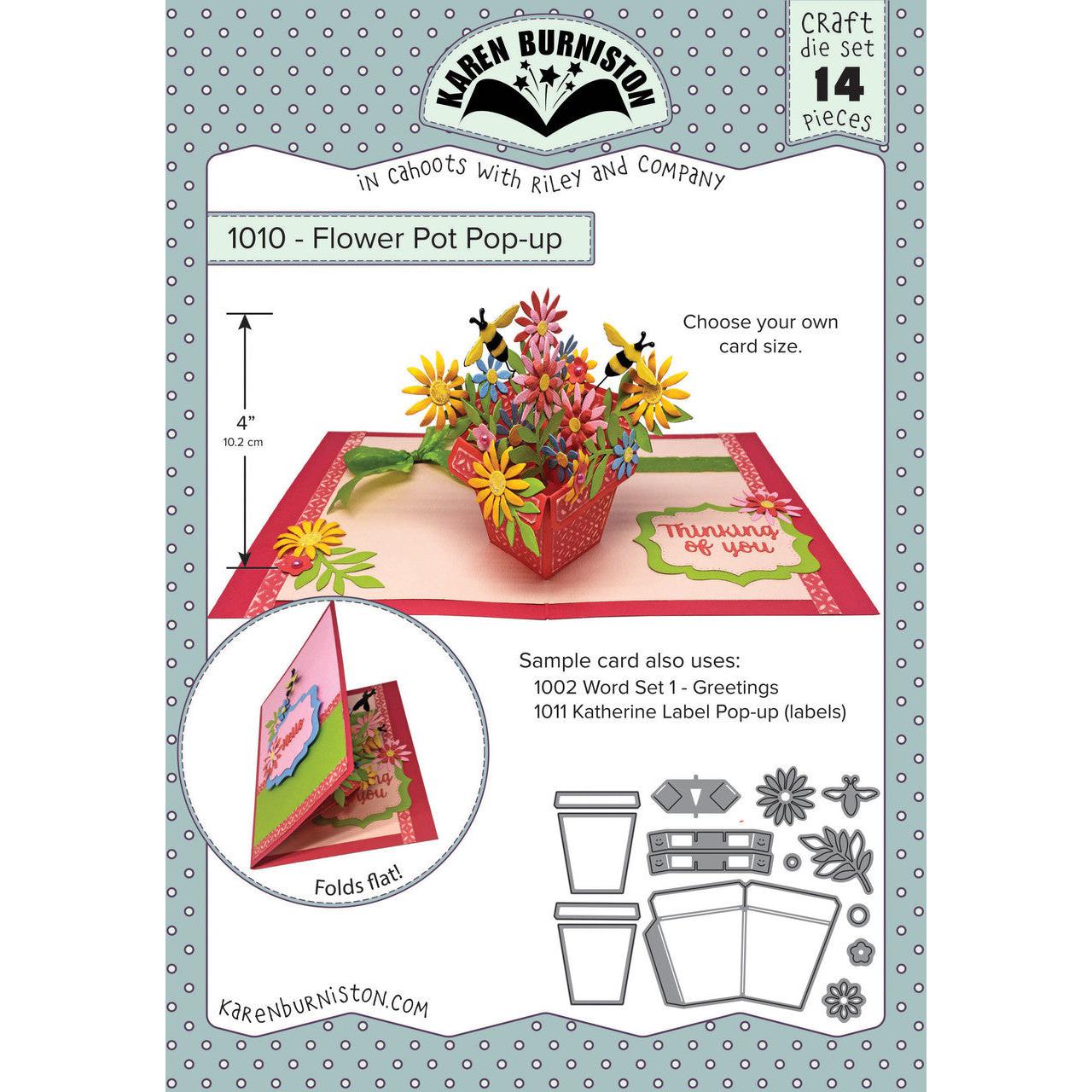 Karen Burniston - Dies - Flower Pot Pop-up-ScrapbookPal