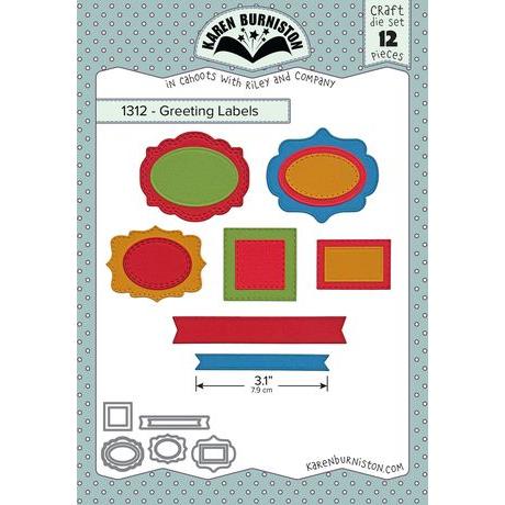Karen Burniston - Dies - Greeting Labels-ScrapbookPal