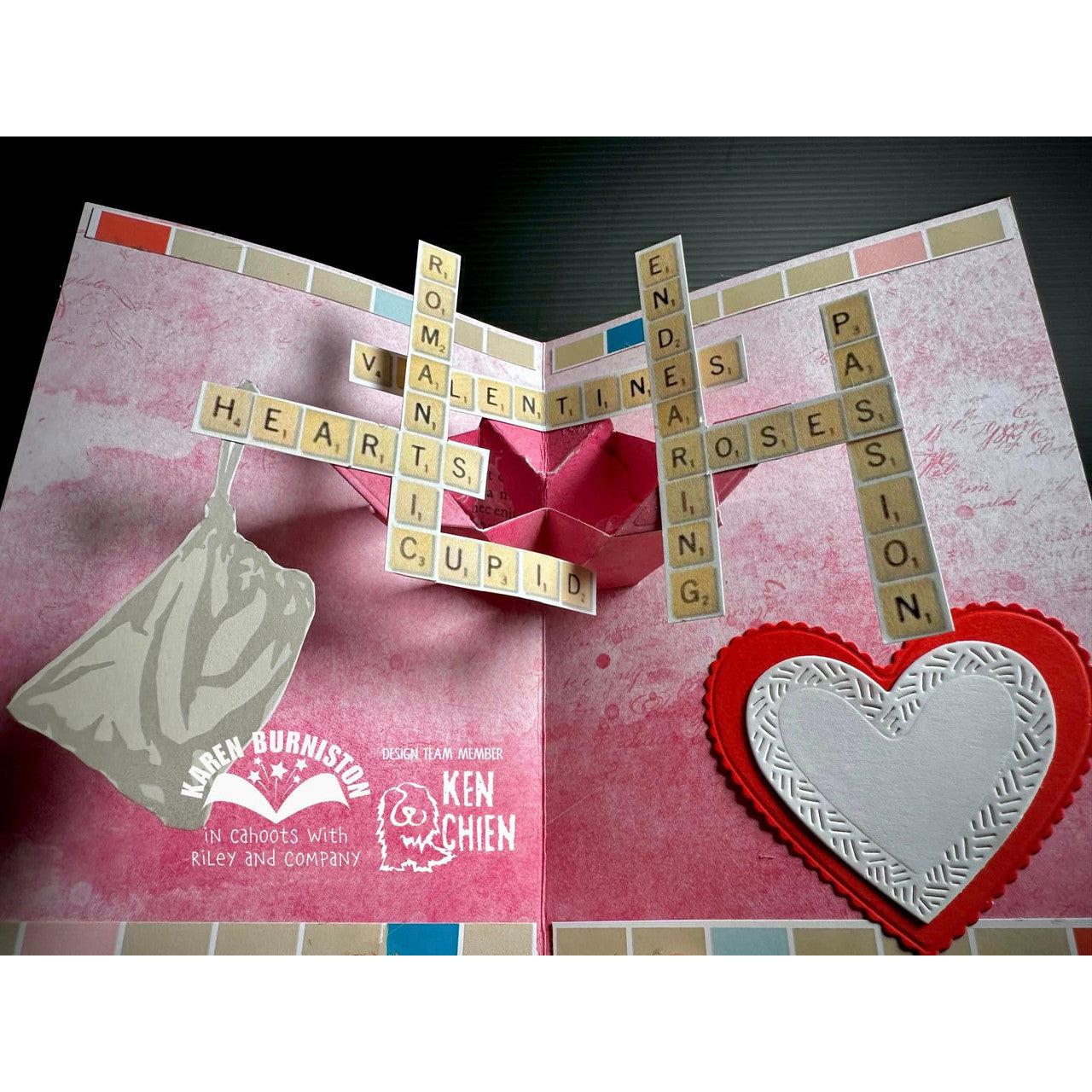 Karen Burniston - Dies - Triple Platform Pop-up-ScrapbookPal