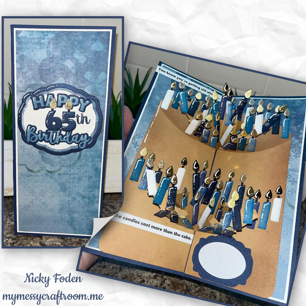 Karen Burniston - Dies - Triple Platform Pop-up-ScrapbookPal