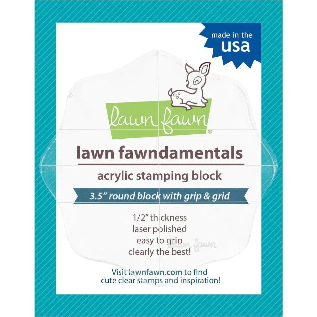 Lawn Fawn - Acrylic Block 3.5" Round Grips-ScrapbookPal