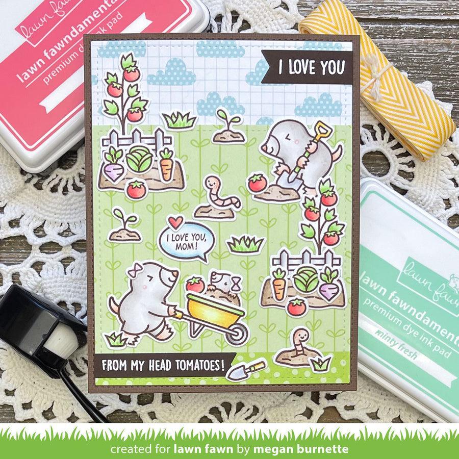 Lawn Fawn - Clear Stamps - A Mole Lot of Flowers-ScrapbookPal