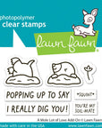 Lawn Fawn - Clear Stamps - A Mole Lot of Love Add-On-ScrapbookPal