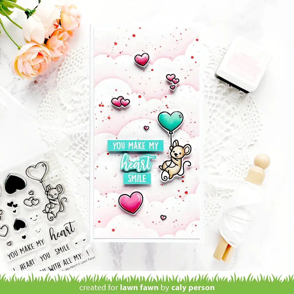 Lawn Fawn - Clear Stamps - All My Heart-ScrapbookPal