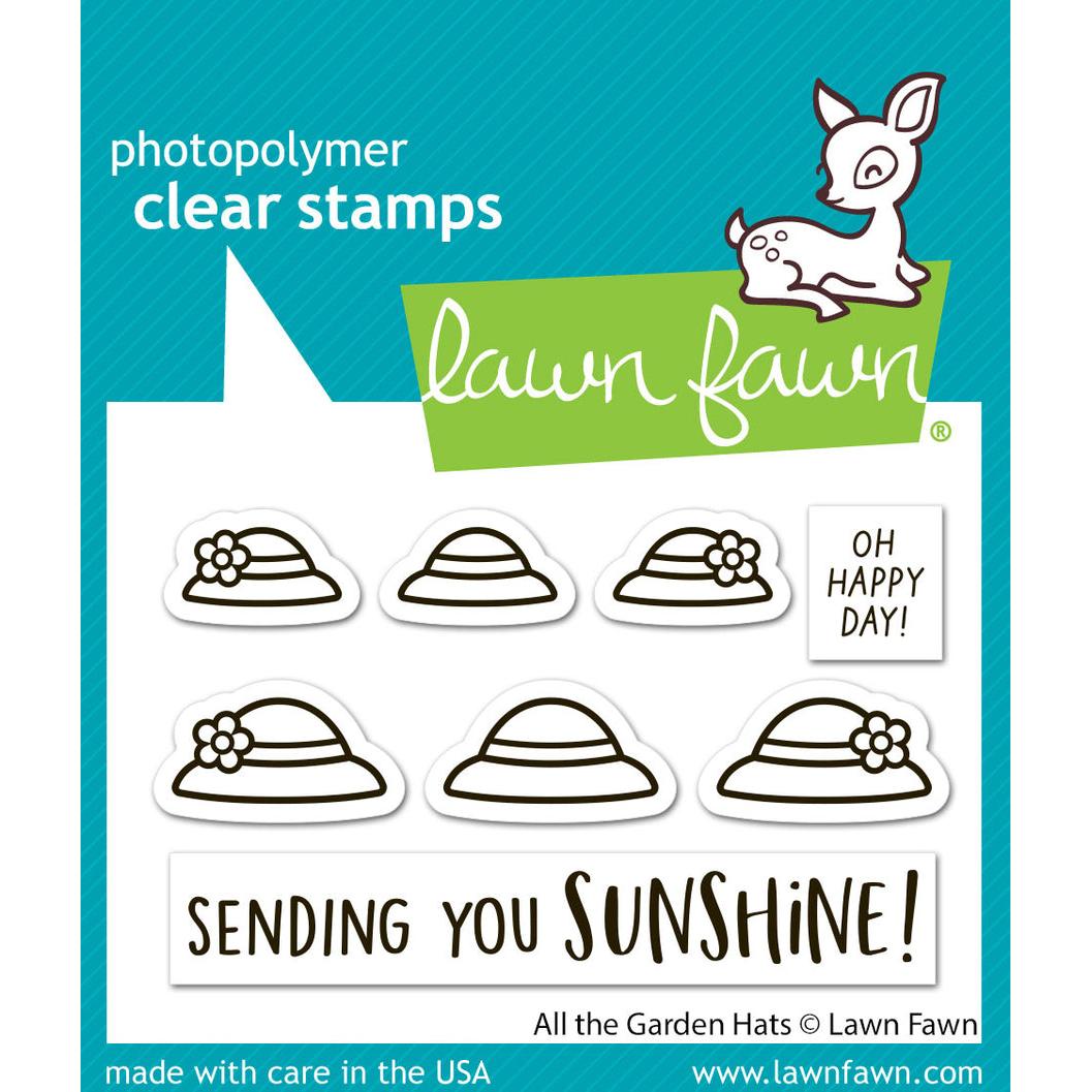 Lawn Fawn - Clear Stamps - All The Garden Hats-ScrapbookPal