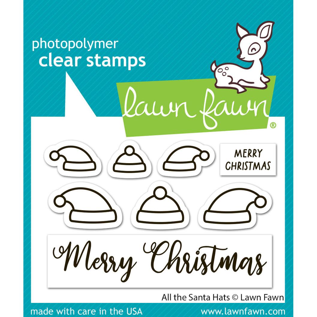 Lawn Fawn - Clear Stamps - All The Santa Hats-ScrapbookPal