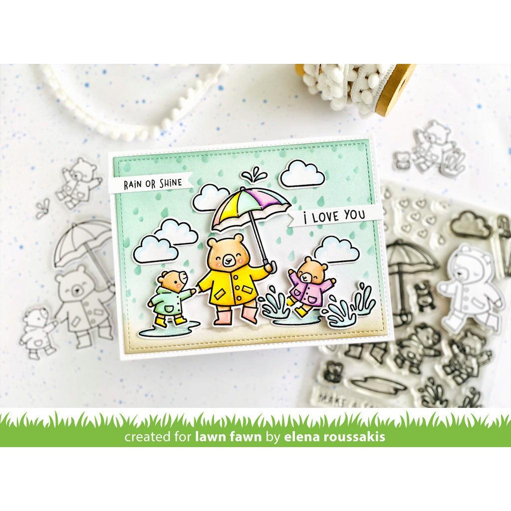 Lawn Fawn - Clear Stamps - Beary Rainy Day-ScrapbookPal