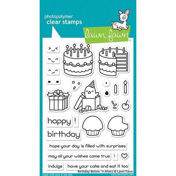 Lawn Fawn - Clear Stamps - Birthday Before &#39;n Afters-ScrapbookPal