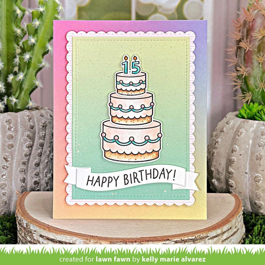 Lawn Fawn - Coloring Stencils - Cake It Easy Add-On-ScrapbookPal