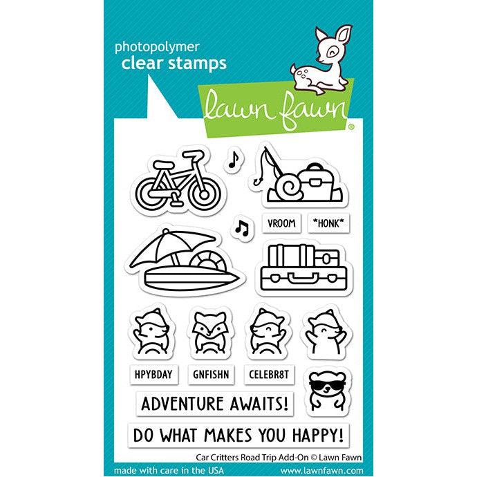 Lawn Fawn - Clear Stamps - Car Critters Road Trip Add-On-ScrapbookPal