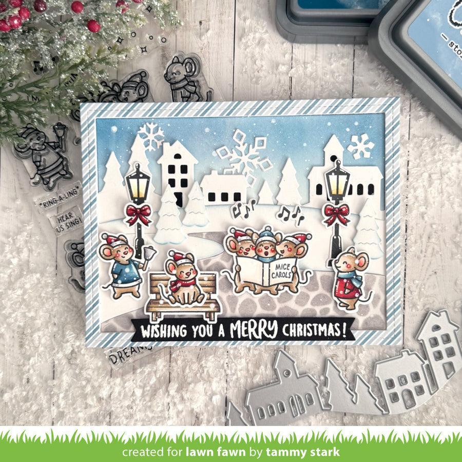 Lawn Fawn - Coloring Stencils - Caroling Mice-ScrapbookPal