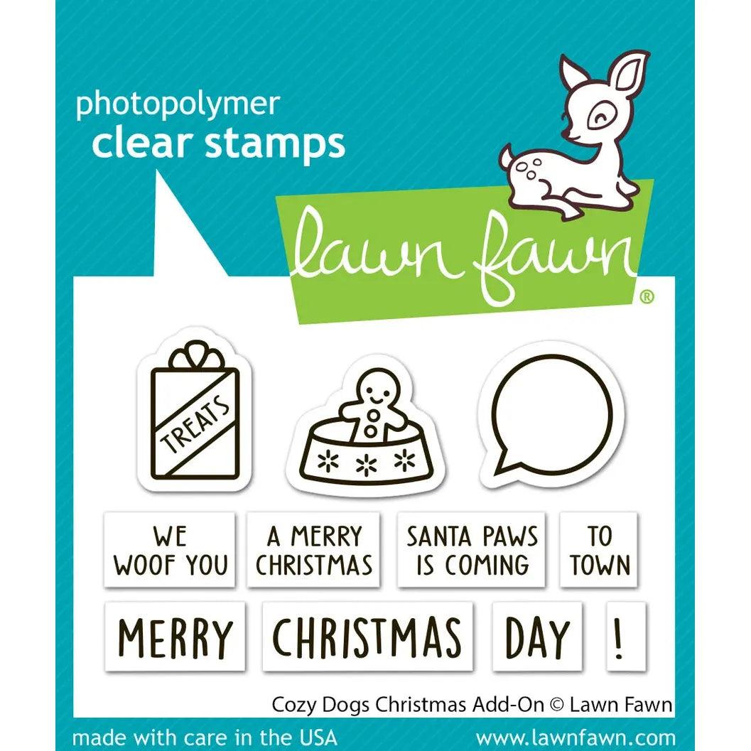 Lawn Fawn - Clear Stamps - Cozy Dogs Christmas Add-On-ScrapbookPal