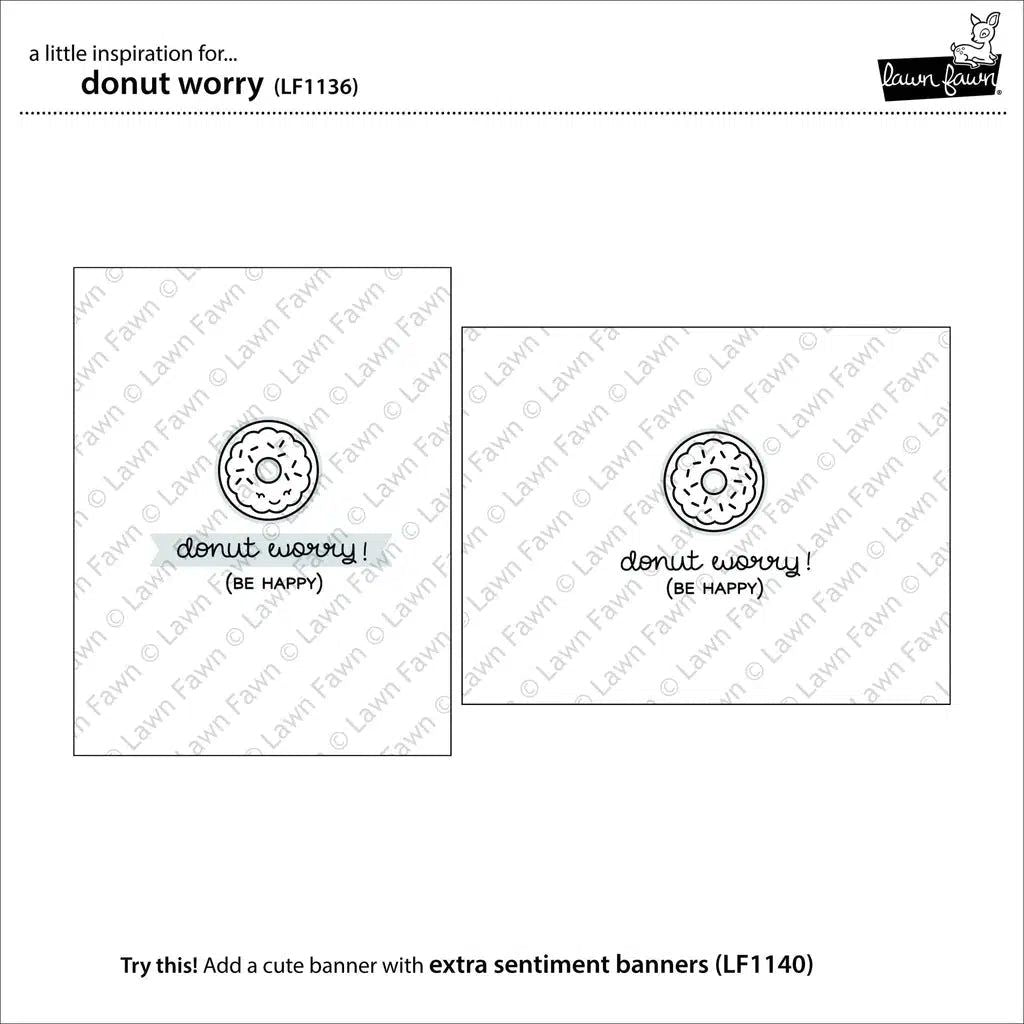 Lawn Fawn - Clear Stamps - Donut Worry-ScrapbookPal