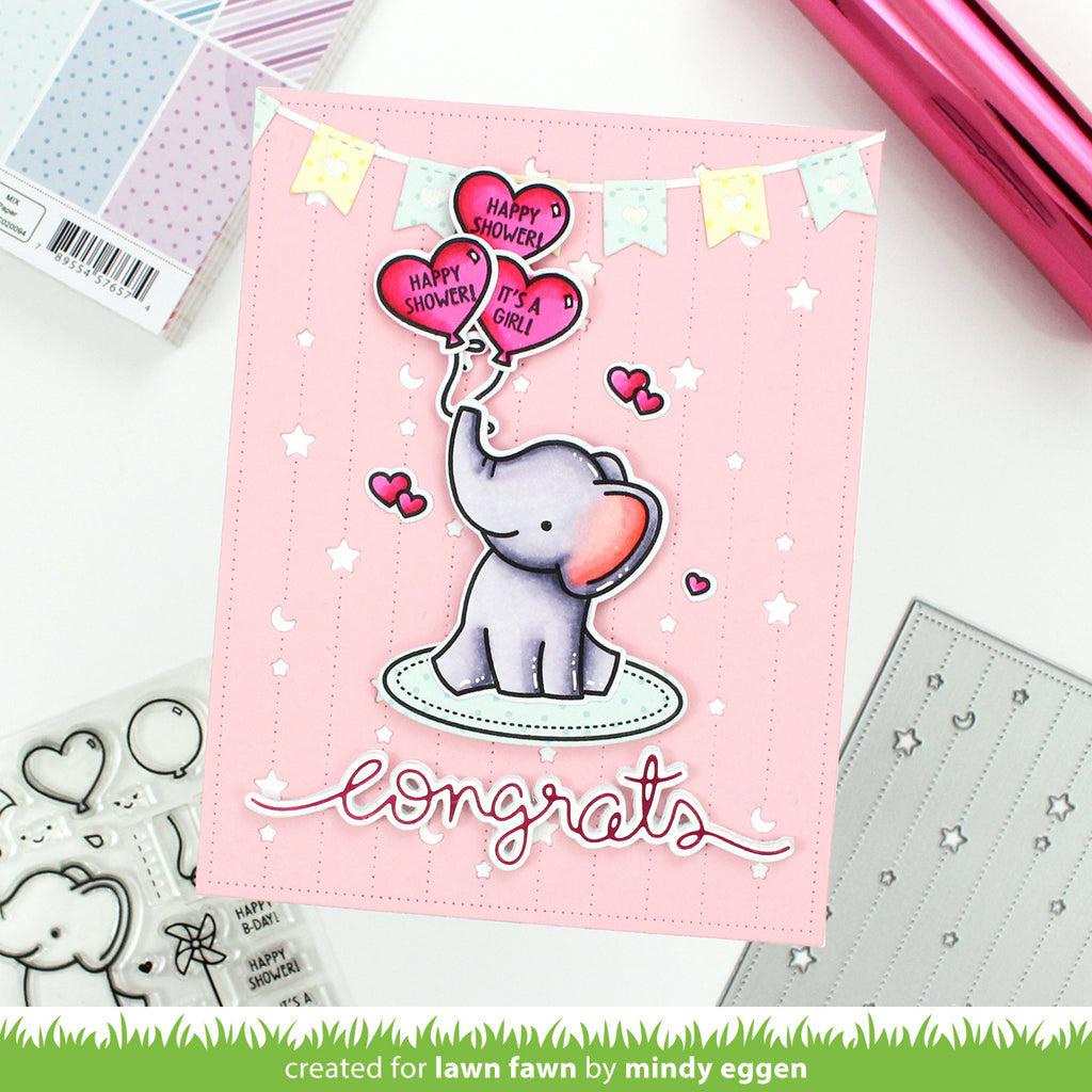 Lawn Fawn - Clear Stamps - Elephant Parade-ScrapbookPal