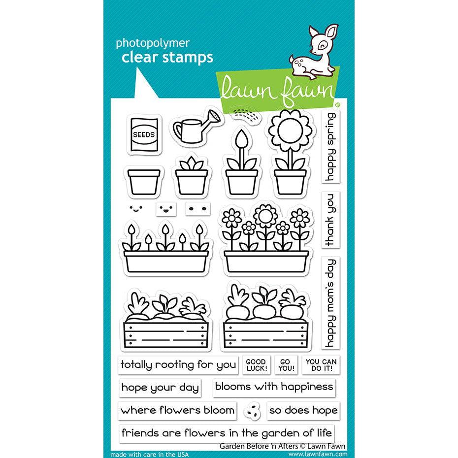 Lawn Fawn - Clear Stamps - Garden Before 'n Afters-ScrapbookPal