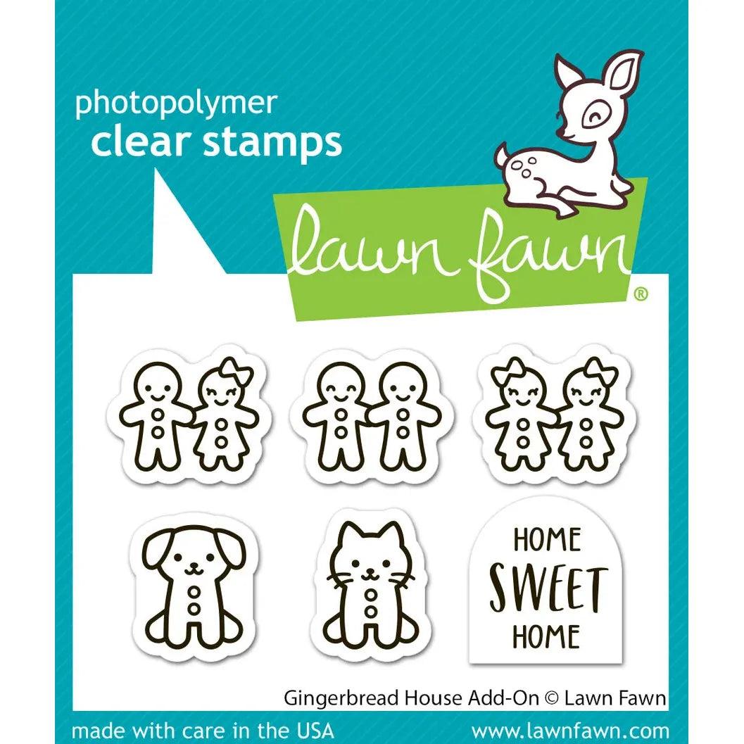 Lawn Fawn - Clear Stamps - Gingerbread House Add-On-ScrapbookPal