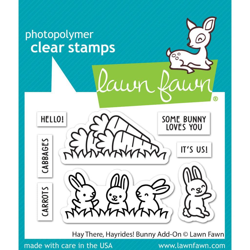 Lawn Fawn - Clear Stamps - Hay There, Hayrides! Bunny Add-On-ScrapbookPal