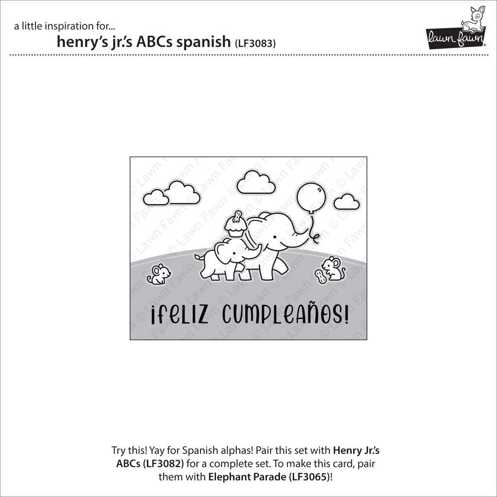Lawn Fawn - Clear Stamps - Henry Jr.'s ABCs Spanish Add-On-ScrapbookPal