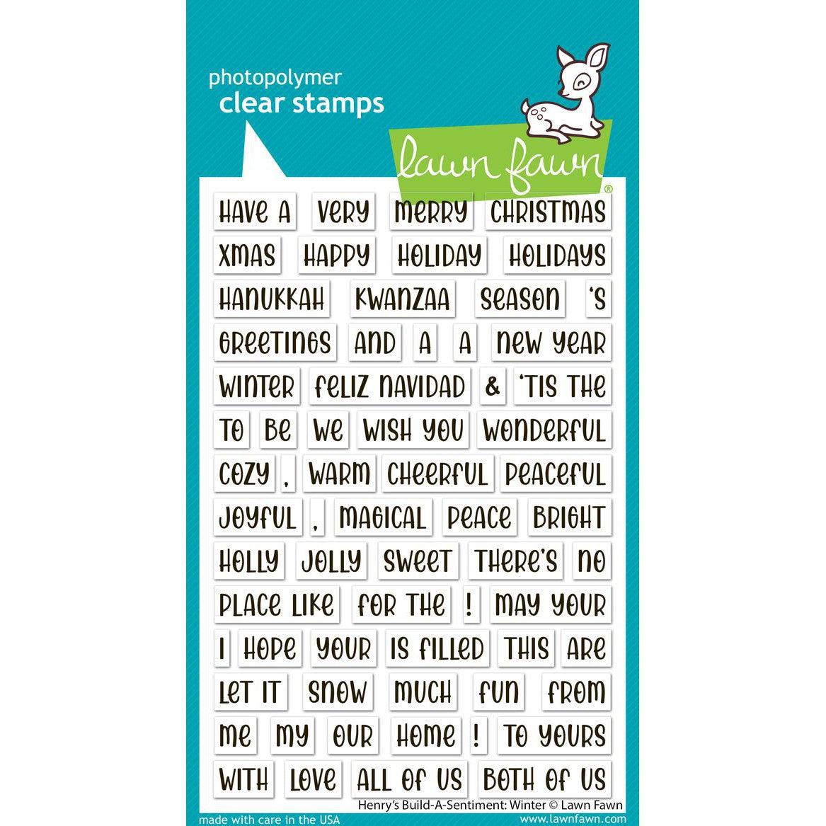Lawn Fawn - Clear Stamps - Henry's Build-A-Sentiment: Winter-ScrapbookPal