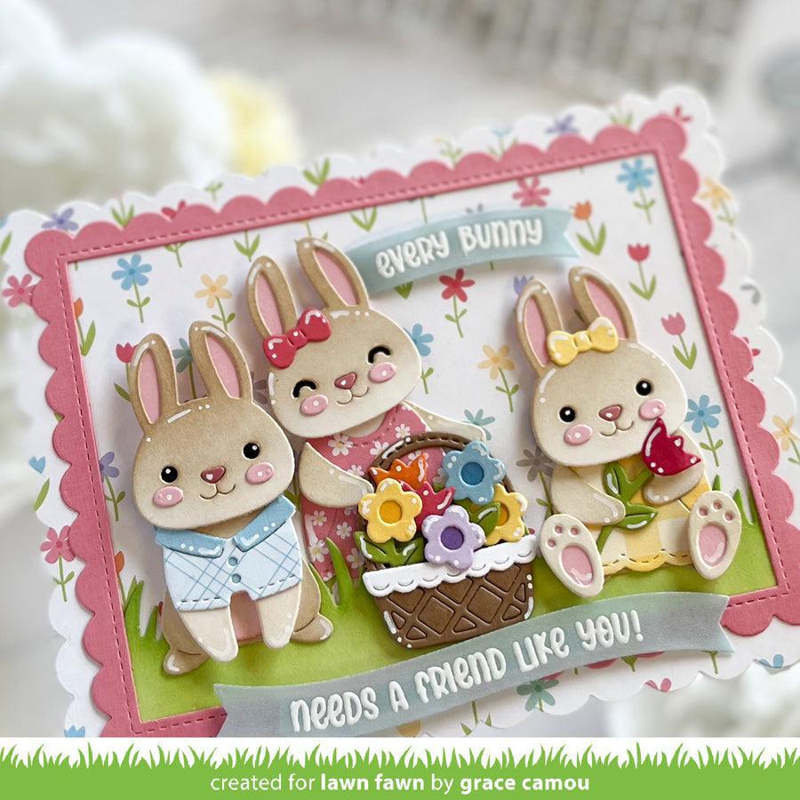 Lawn Fawn - Clear Stamps - Henry's Build-A-Sentiment: Bunny Puns-ScrapbookPal
