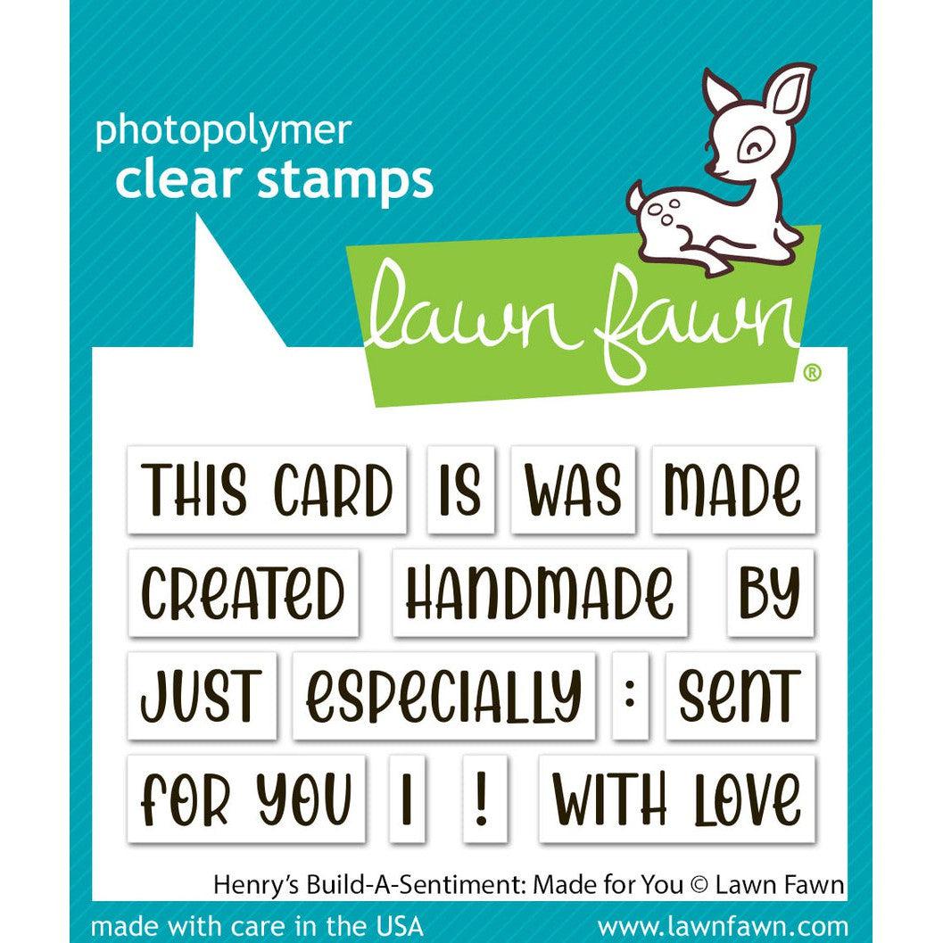 Lawn Fawn - Clear Stamps - Henry's Build-A-Sentiment: Made For You-ScrapbookPal