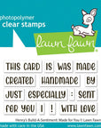 Lawn Fawn - Clear Stamps - Henry's Build-A-Sentiment: Made For You-ScrapbookPal