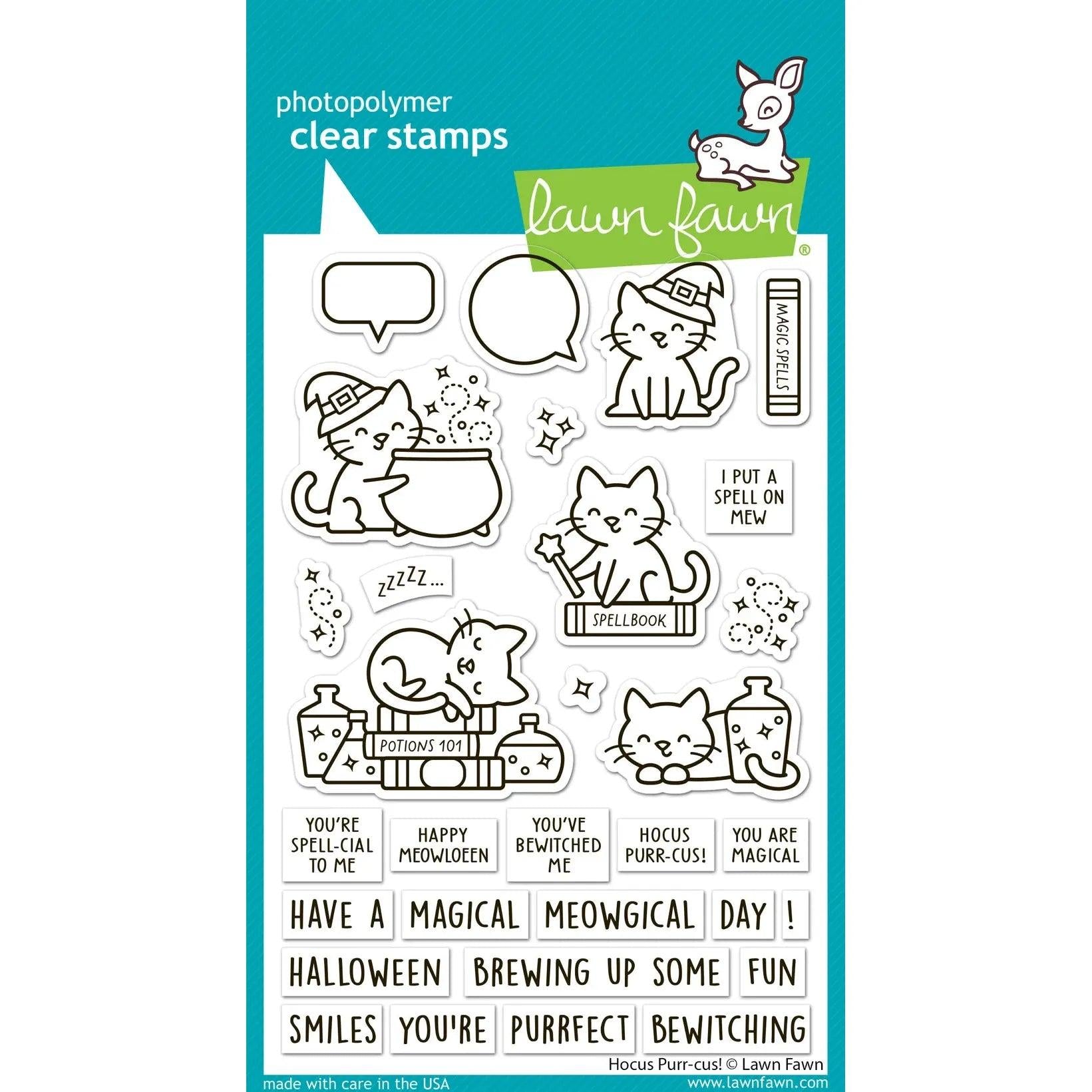 Lawn Fawn - Clear Stamps - Hocus Purr-cus!-ScrapbookPal