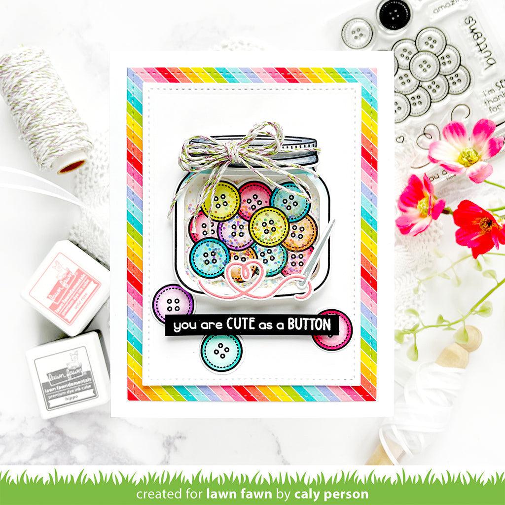 Lawn Fawn - Clear Stamps - How You Bean? Buttons Add-On-ScrapbookPal