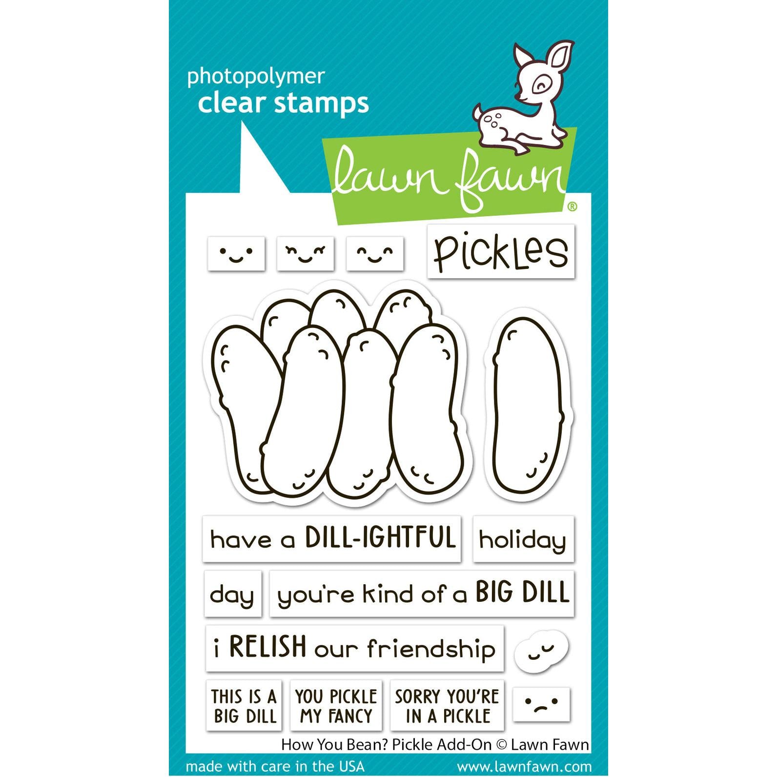 Lawn Fawn - Clear Stamps - How You Bean? Pickle Add-on-ScrapbookPal