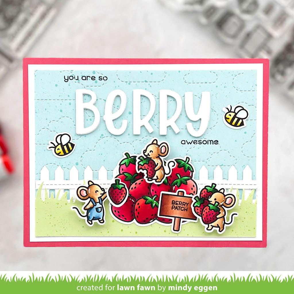 Lawn Fawn - Clear Stamps - How You Bean? Strawberries Add-On-ScrapbookPal