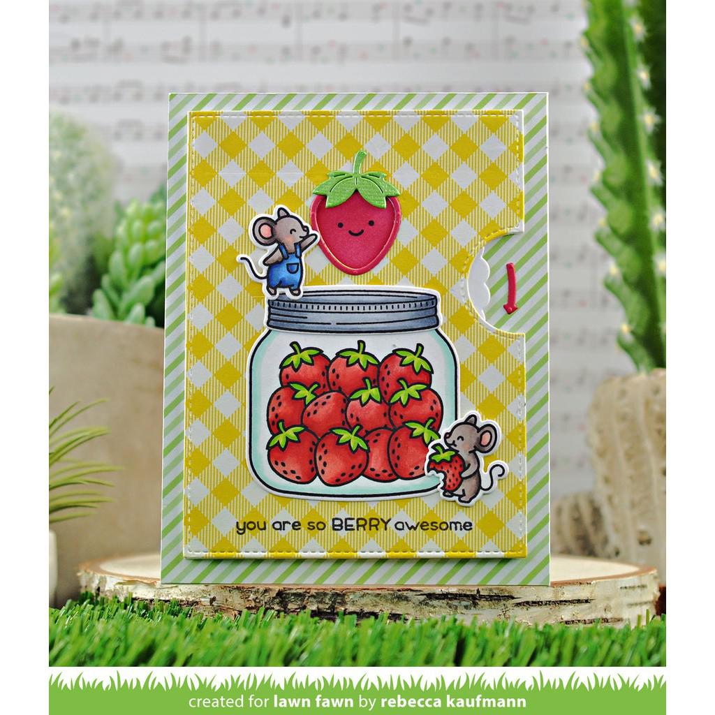 Lawn Fawn - Clear Stamps - How You Bean? Strawberries Add-On-ScrapbookPal