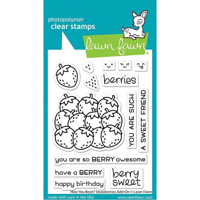 Lawn Fawn - Clear Stamps - How You Bean? Strawberries Add-On-ScrapbookPal
