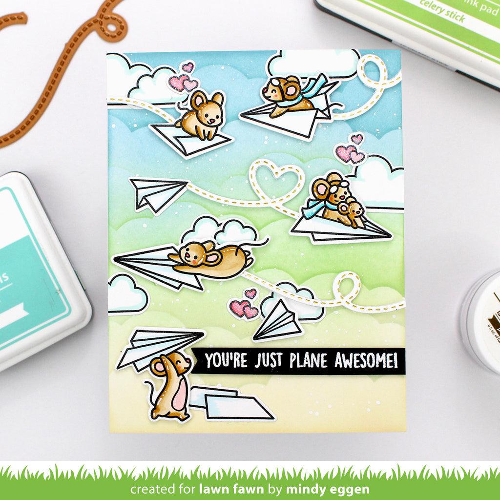 Lawn Fawn - Clear Stamps - Just Plane Awesome-ScrapbookPal