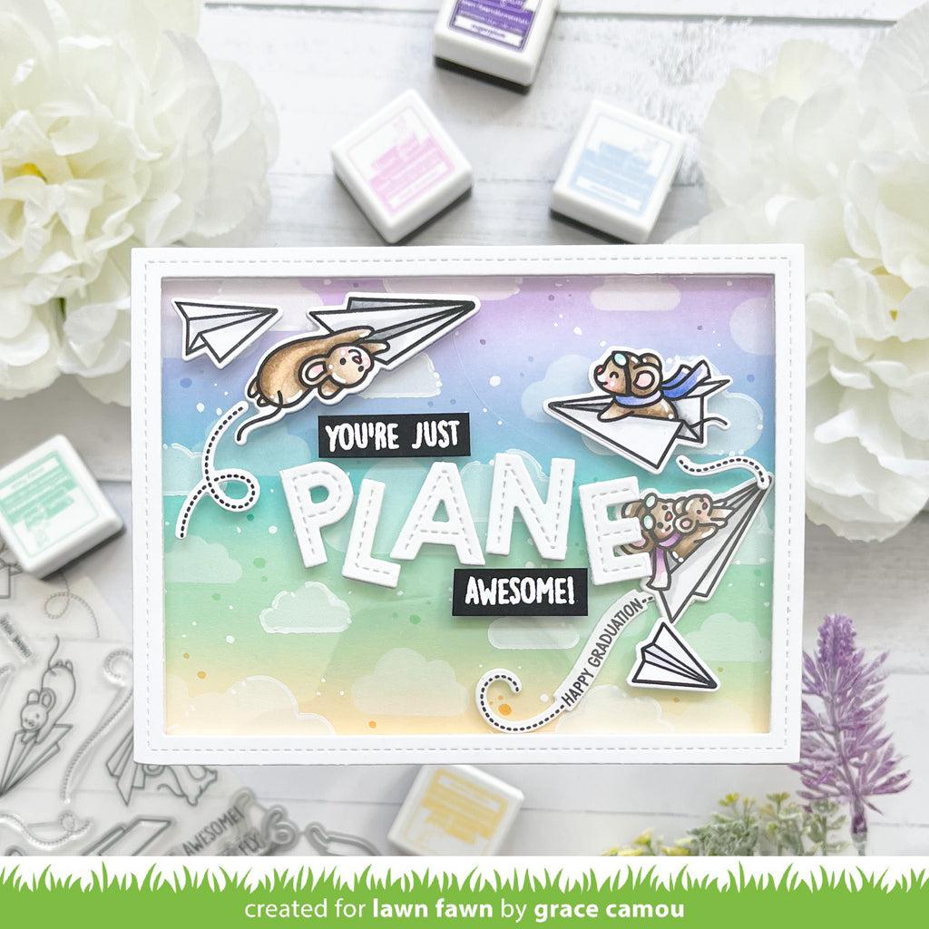 Lawn Fawn - Clear Stamps - Just Plane Awesome-ScrapbookPal
