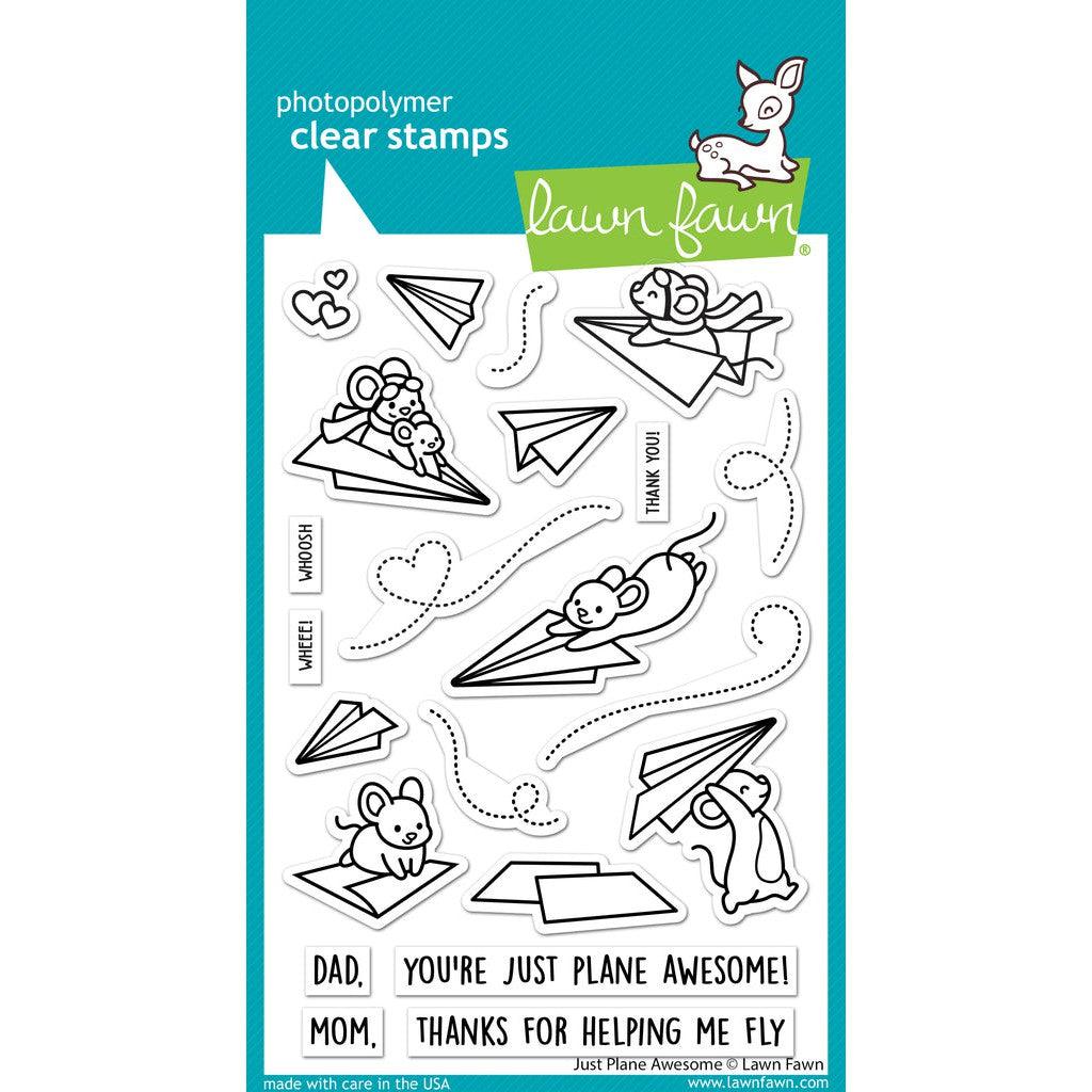 Lawn Fawn - Clear Stamps - Just Plane Awesome-ScrapbookPal