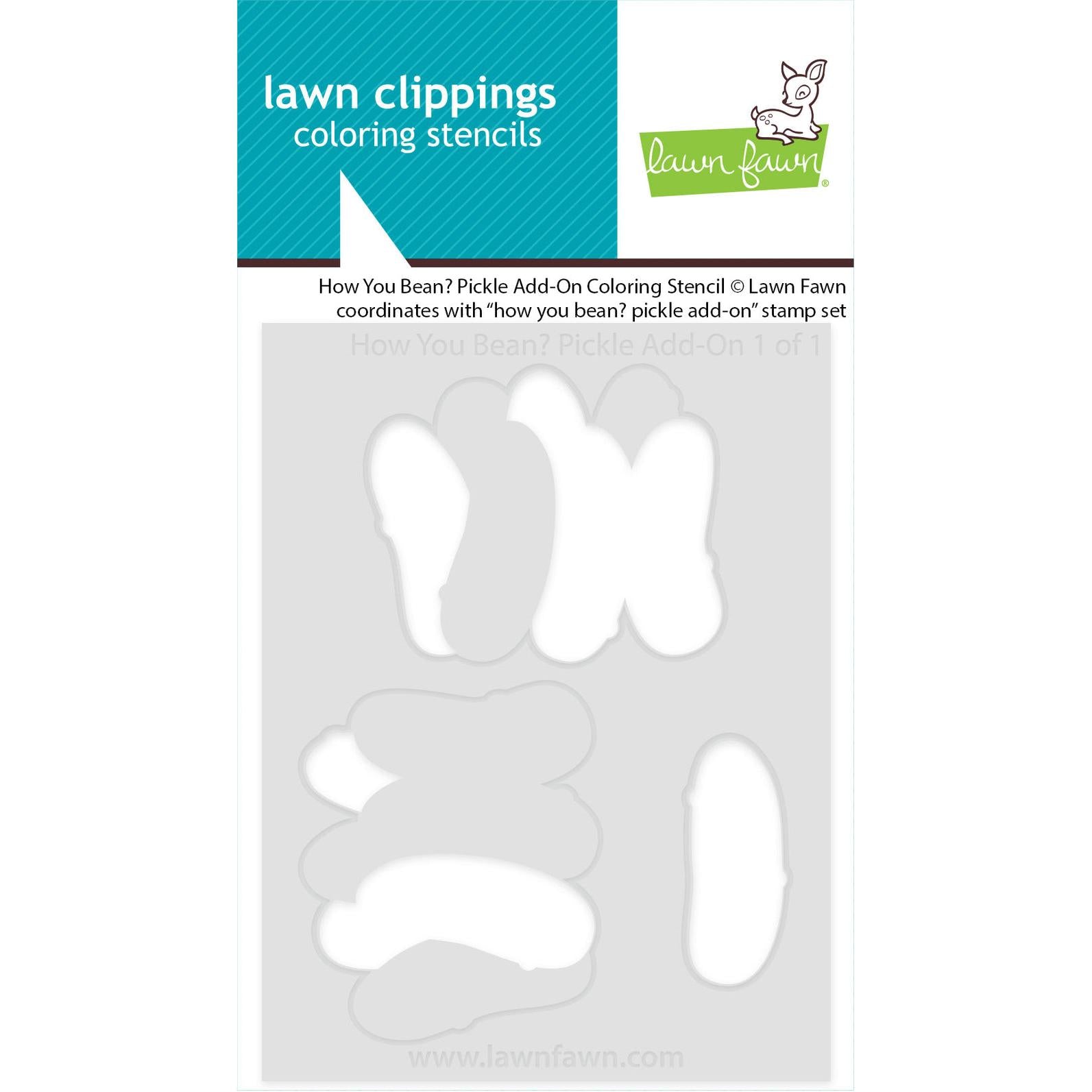 Lawn Fawn - Clear Stamps, Lawn Cuts &amp; Coloring Stencils - How You Bean? Pickle Add-on-ScrapbookPal