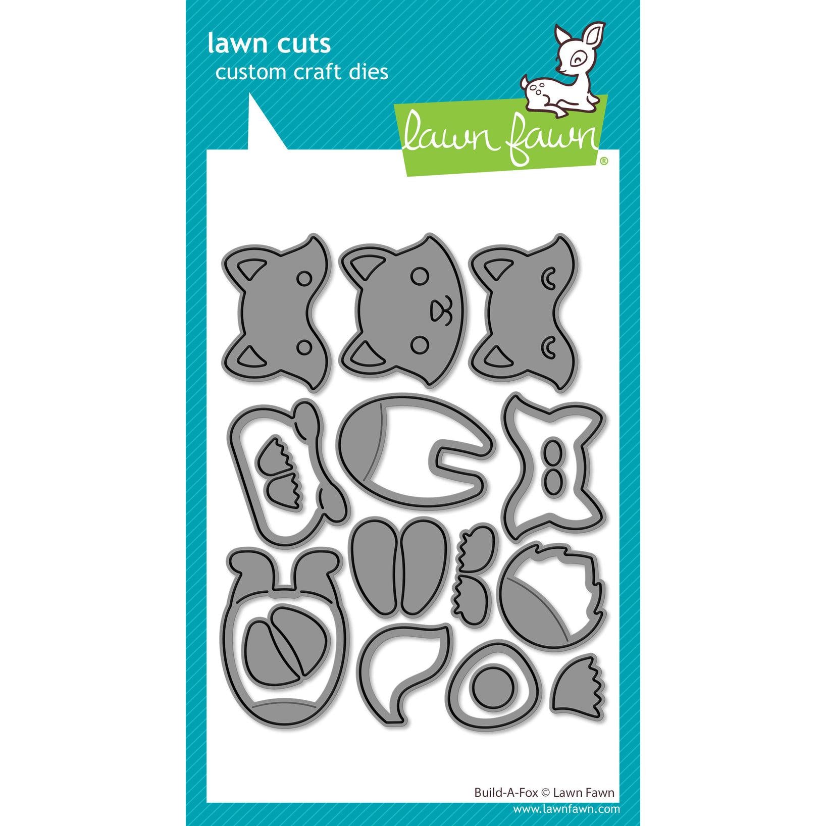 Lawn Fawn - Clear Stamps &amp; Lawn Cuts - Henry's Build-A-Sentiment: Fox + Build-A-Fox-ScrapbookPal
