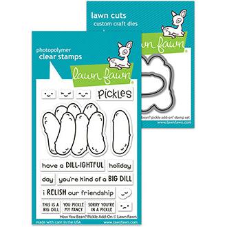 Lawn Fawn - Clear Stamps &amp; Lawn Cuts - How You Bean? Pickle Add-on-ScrapbookPal