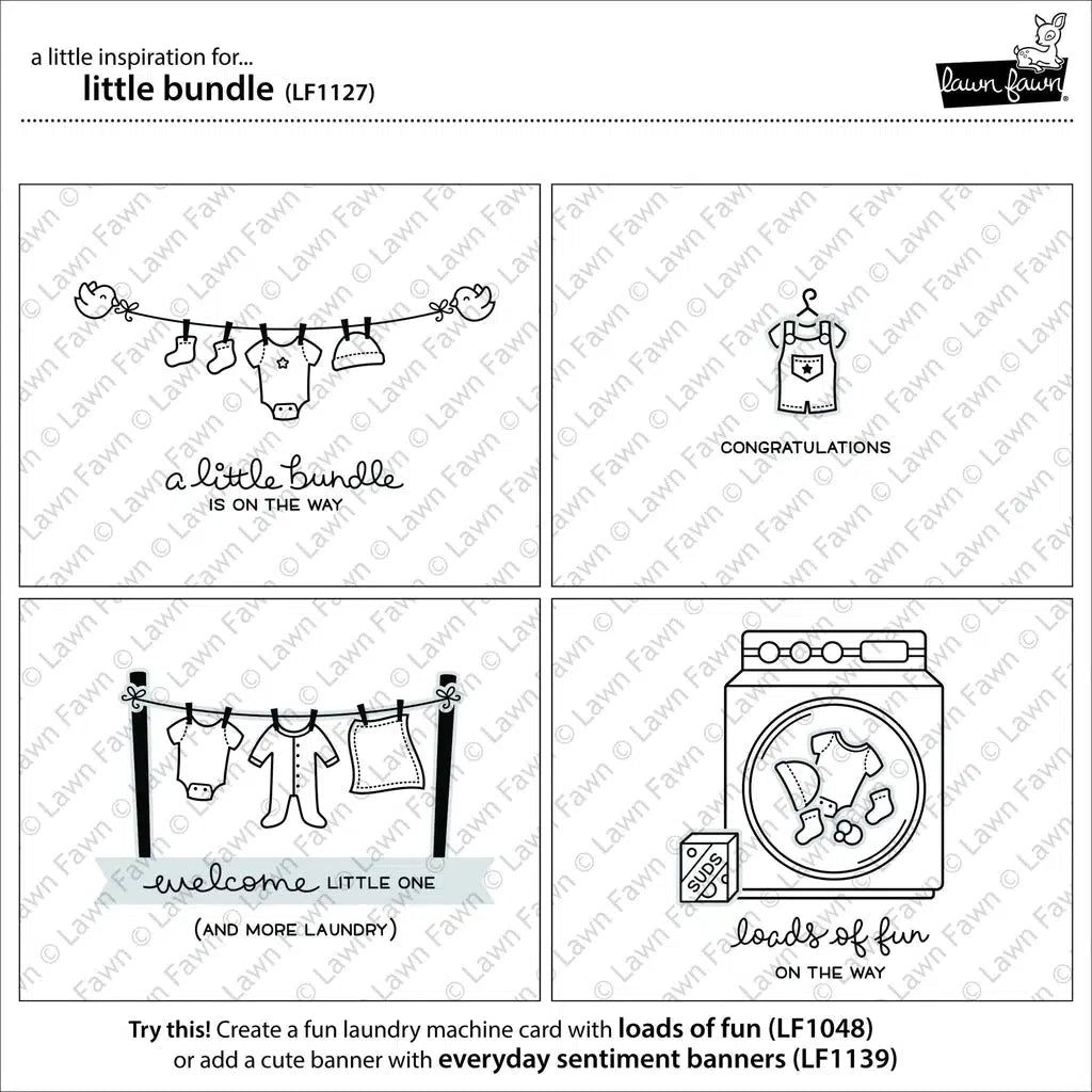 Lawn Fawn - Clear Stamps - Little Bundle-ScrapbookPal