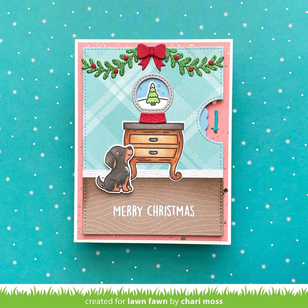 Lawn Fawn - Clear Stamps - Little Snow Globe: Dog-ScrapbookPal