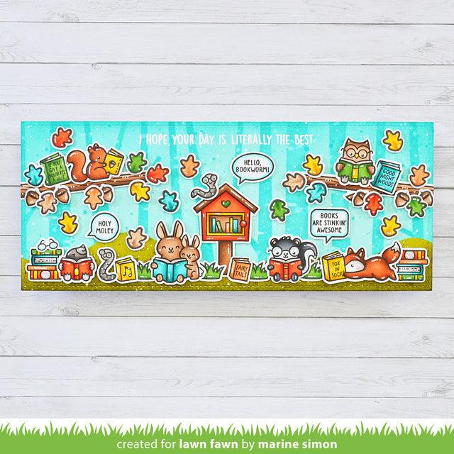 Lawn Fawn - Clear Stamps - Little Woodland Library-ScrapbookPal