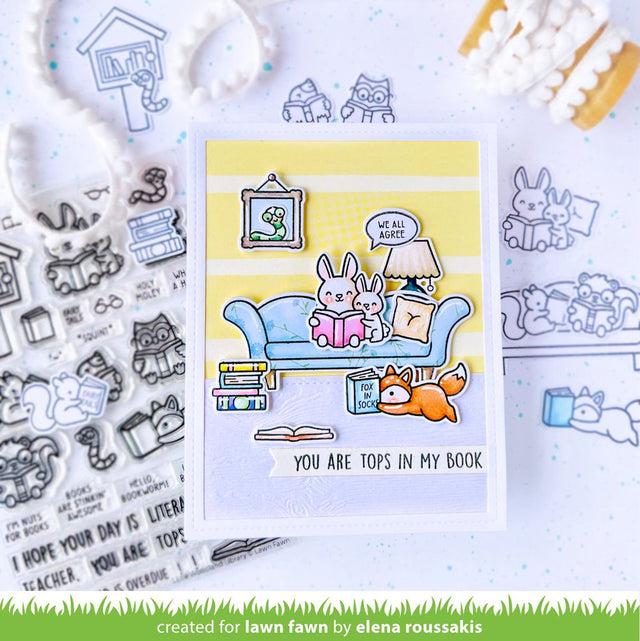 Lawn Fawn - Clear Stamps - Little Woodland Library-ScrapbookPal