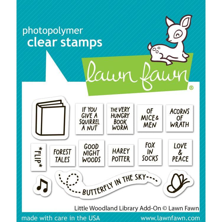 Lawn Fawn - Clear Stamps - Little Woodland Library Add-On-ScrapbookPal