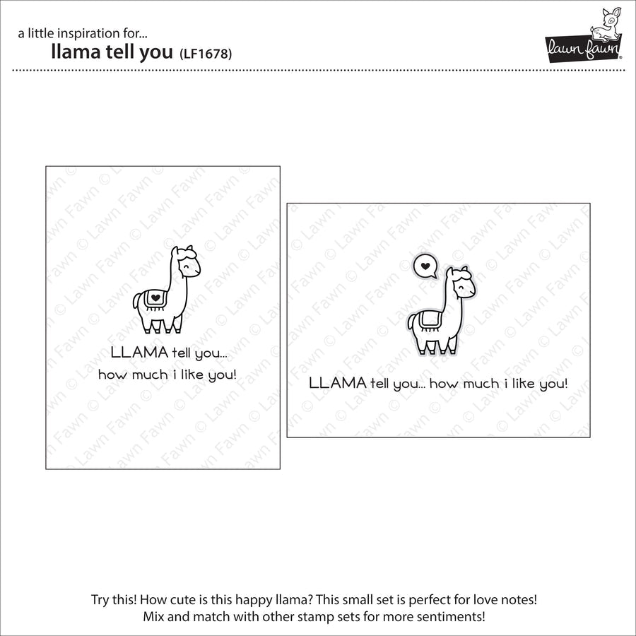 Lawn Fawn - Clear Stamps - Llama Tell You-ScrapbookPal