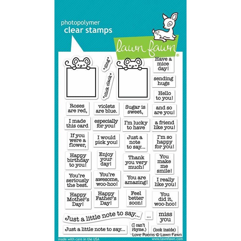 Lawn Fawn - Clear Stamps - Love Poems-ScrapbookPal